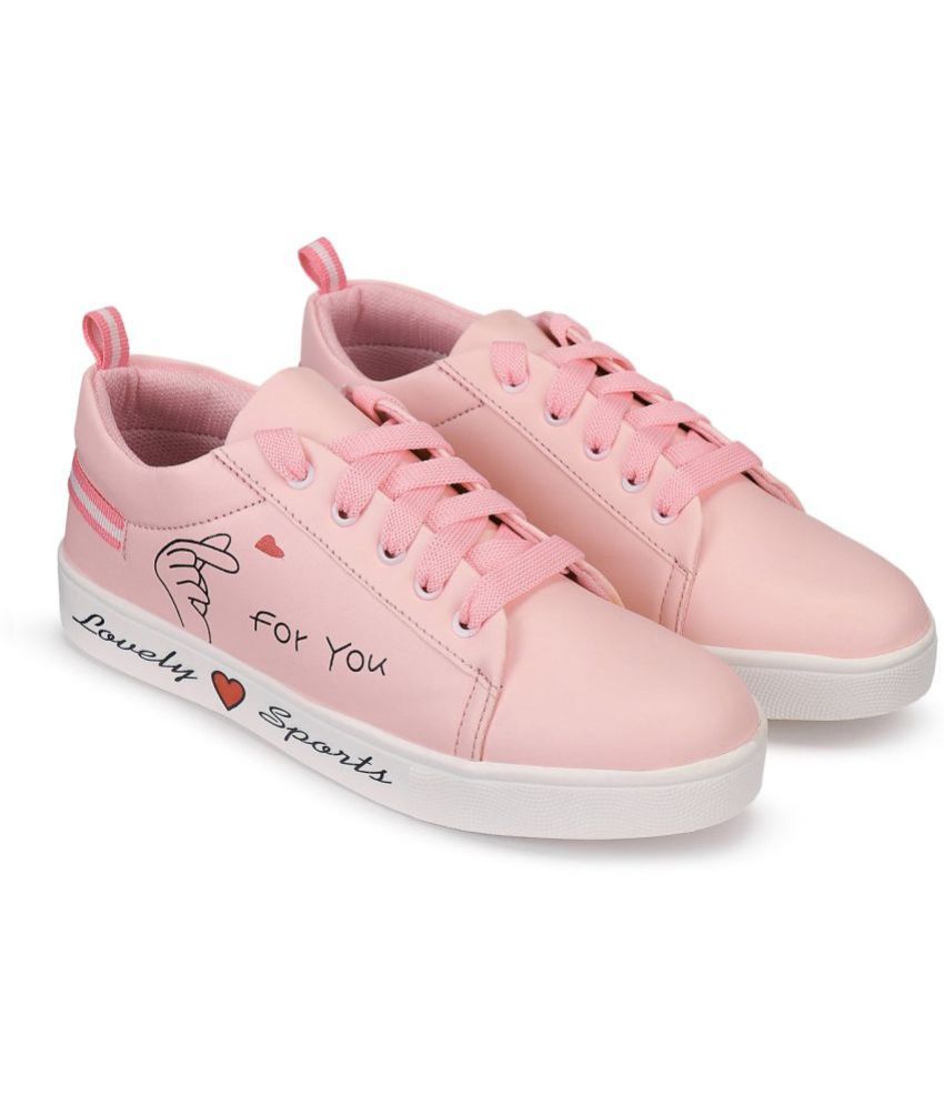     			Shoetopia - Pink Women's Sneakers