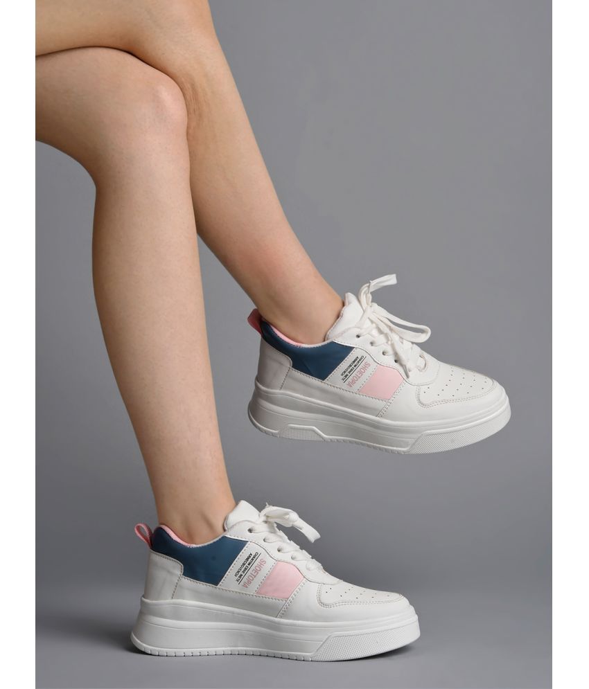    			Shoetopia - White Women's Sneakers