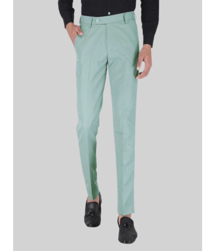     			THE DS Green Regular Formal Trouser ( Pack of 1 )