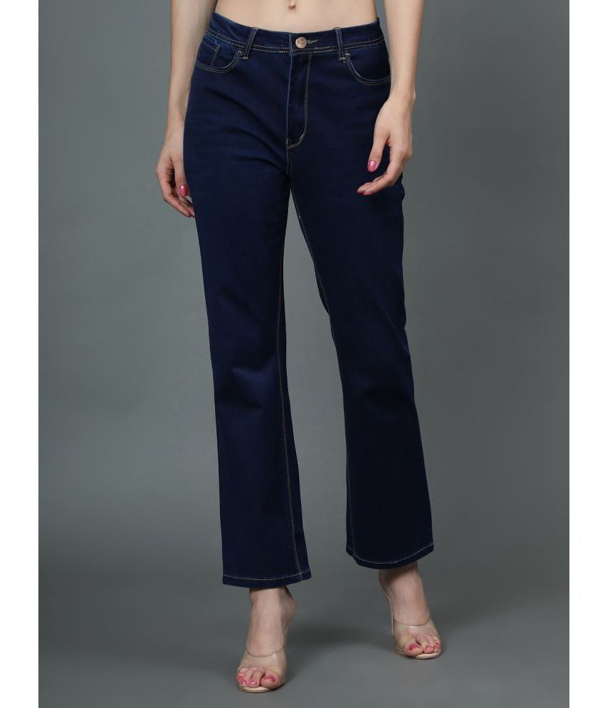     			AngelFab - Blue Denim Bootcut Women's Casual Pants ( Pack of 1 )