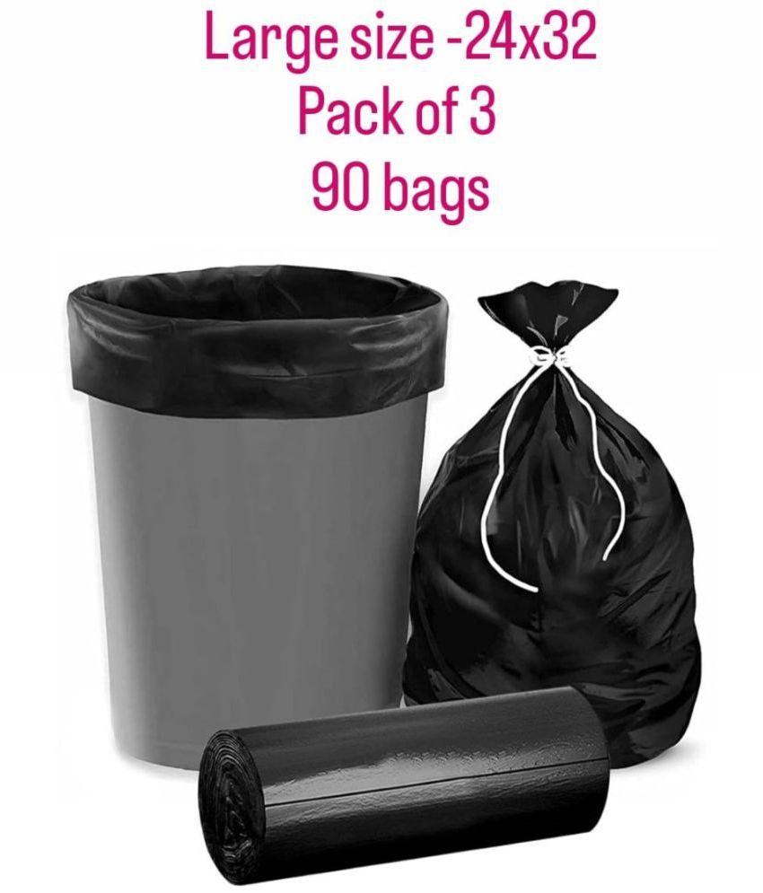     			Arni Oxo Biodegradable Black Garbage Bags (24 x 32 inch, Large) Pack of 3 (30 pieces each)
