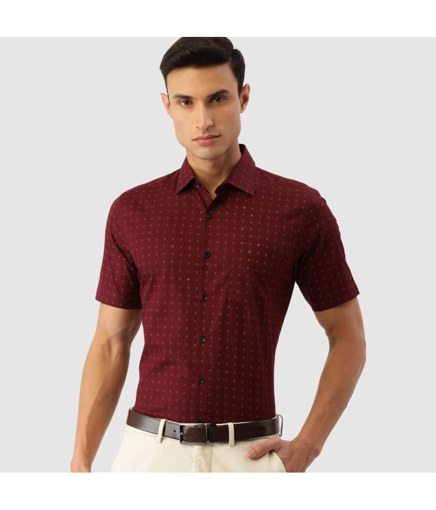 IVOC - Maroon 100% Cotton Regular Fit Men's Casual Shirt ( Pack of 1 )