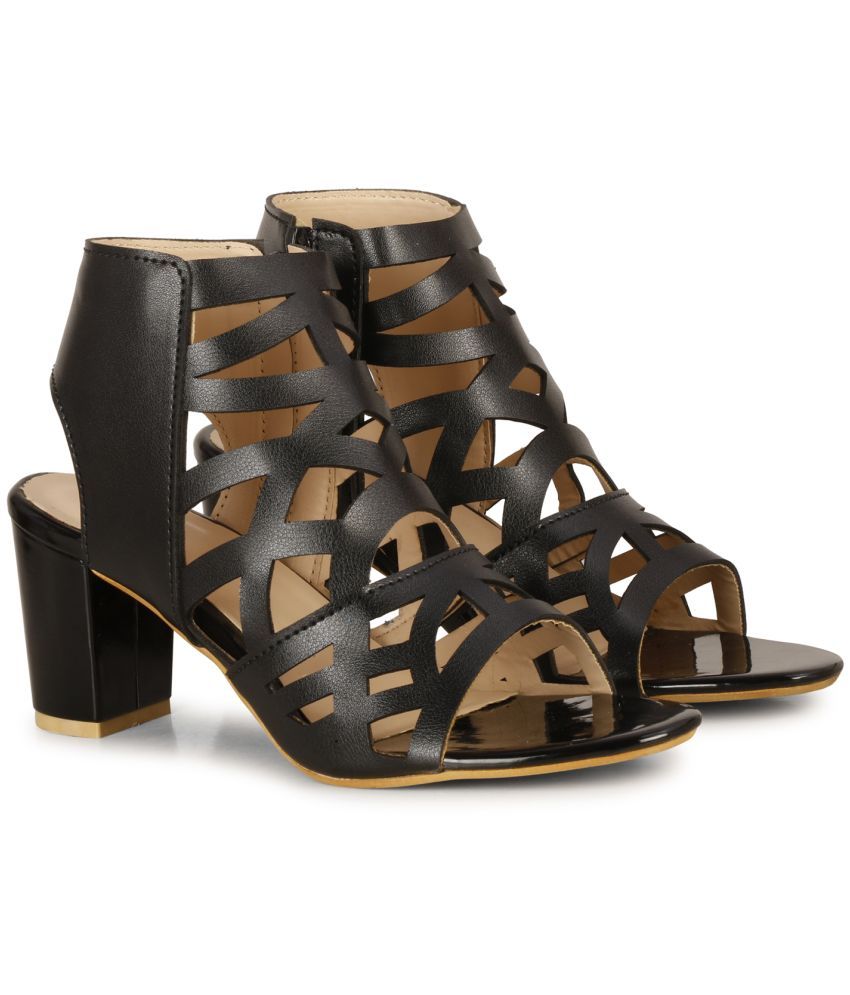     			Saheb - Black Women's Gladiators Heels