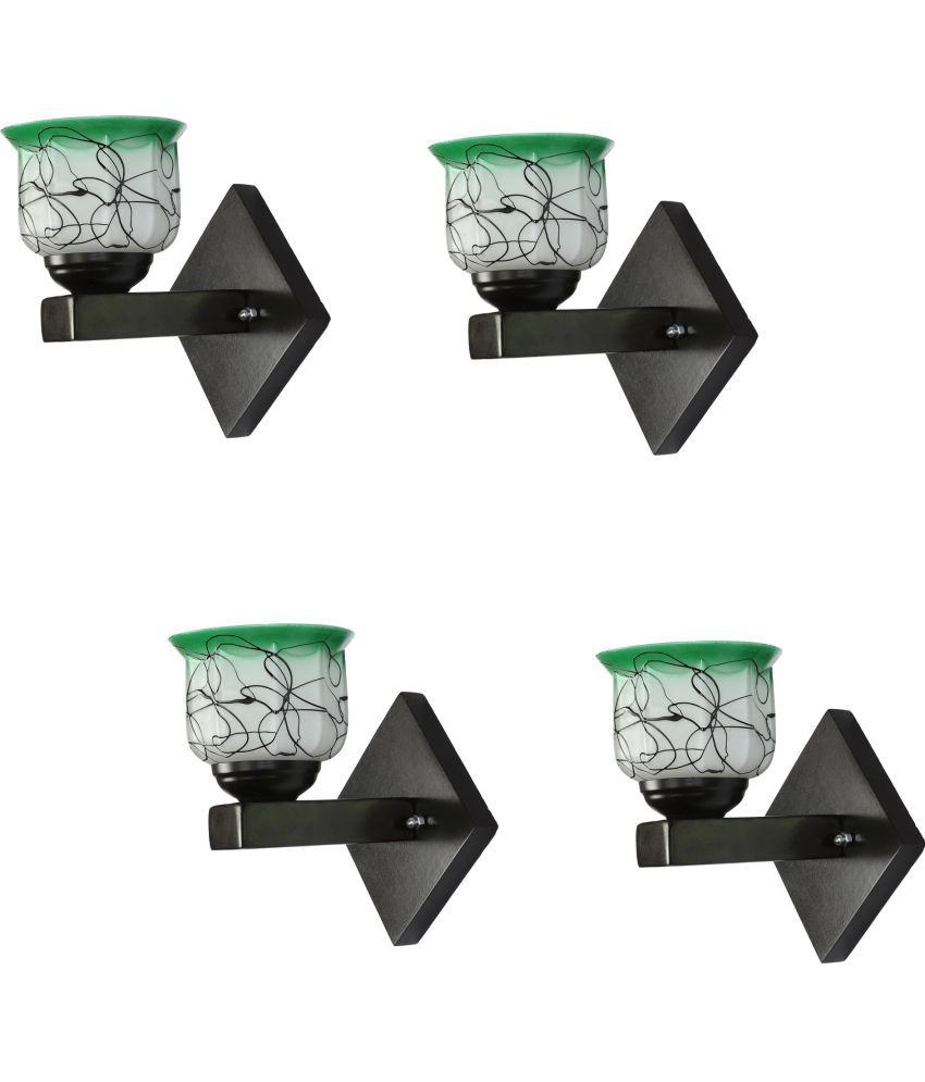     			Somil - Green Wallchiere ( Pack of 4 )