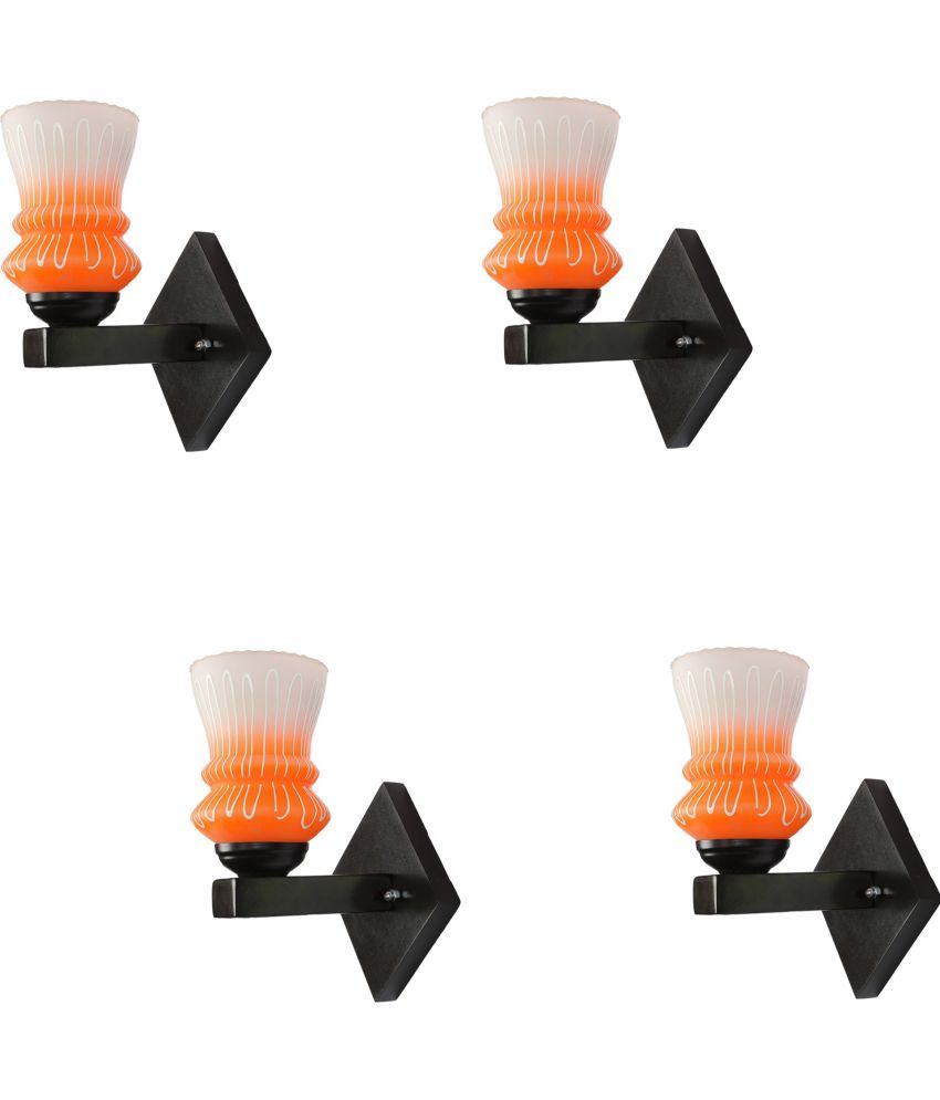     			Somil - Orange Wallchiere ( Pack of 4 )