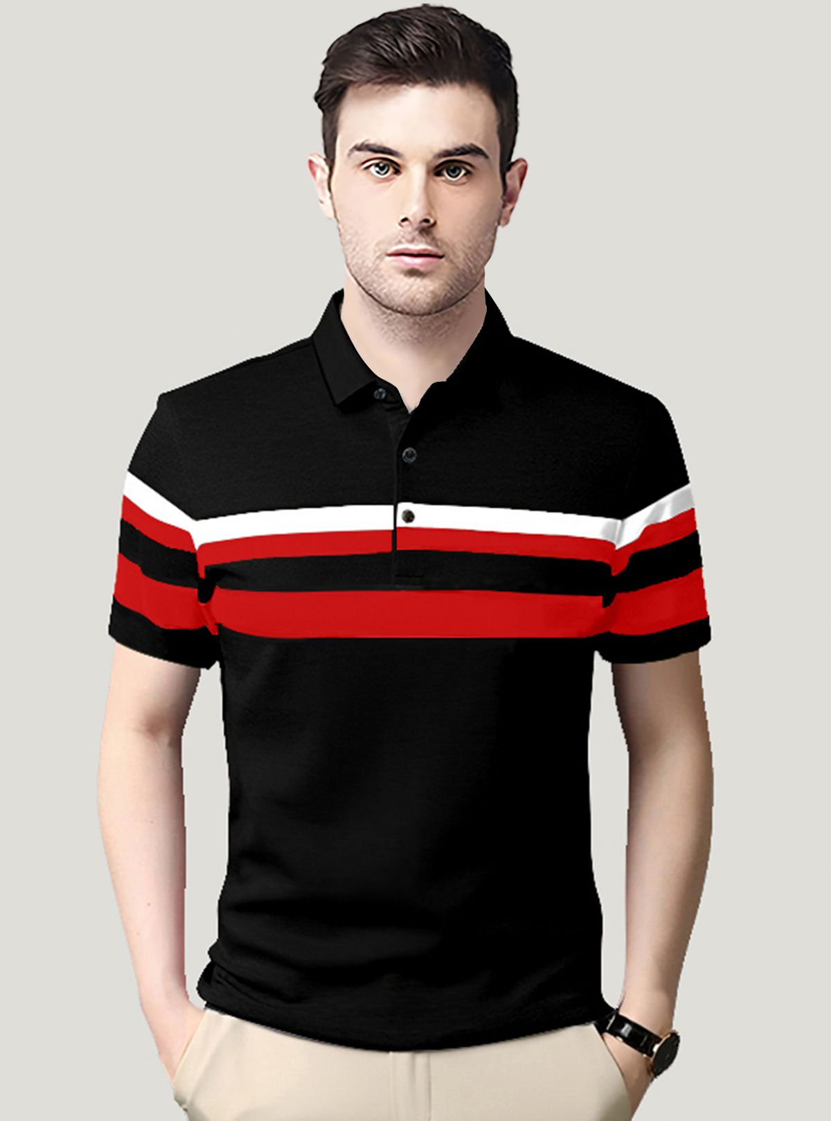     			AUSK - Black Cotton Blend Regular Fit Men's Polo T Shirt ( Pack of 1 )