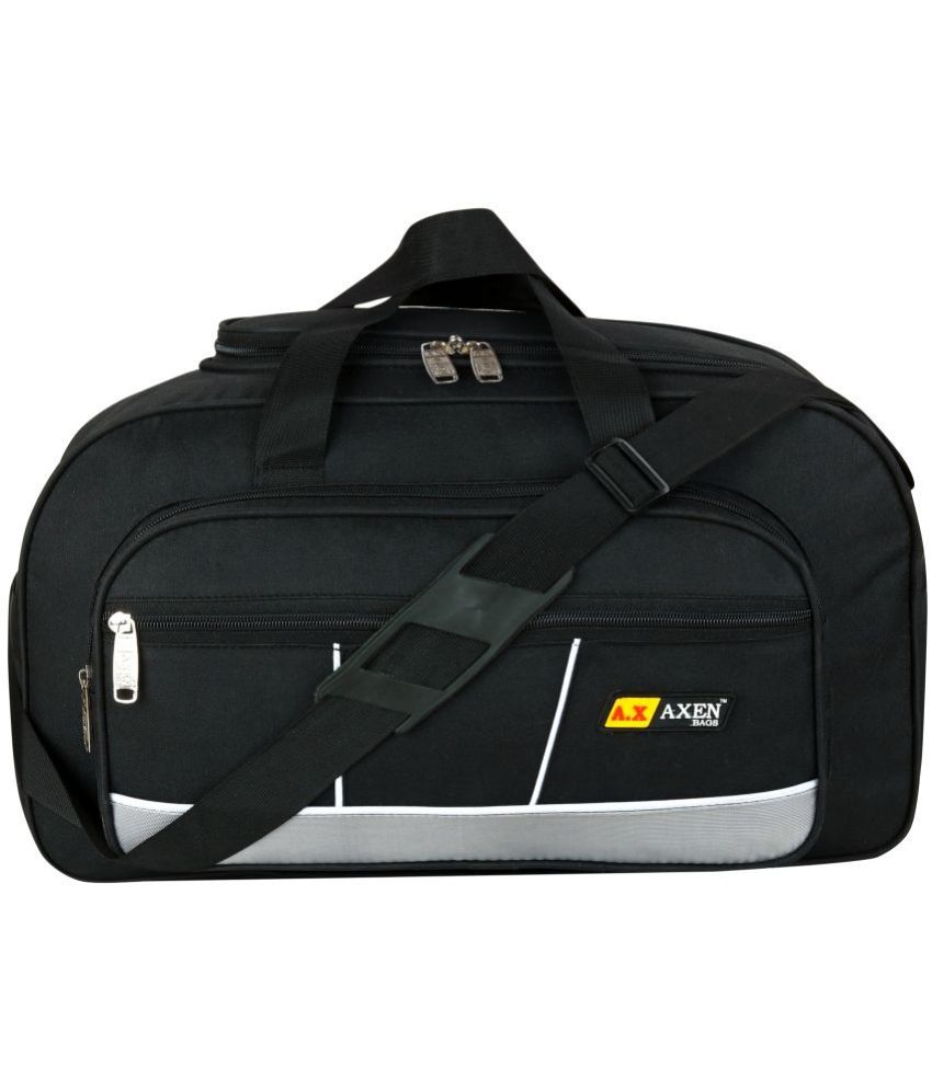     			AXEN BAGS - 40 Ltrs Black Polyester Duffle Bag