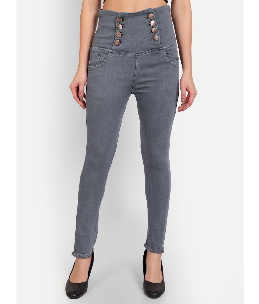     			AngelFab - Grey Denim Skinny Fit Women's Jeans ( Pack of 1 )