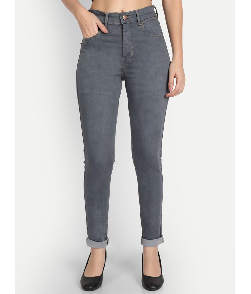     			AngelFab - Grey Denim Skinny Fit Women's Jeans ( Pack of 1 )