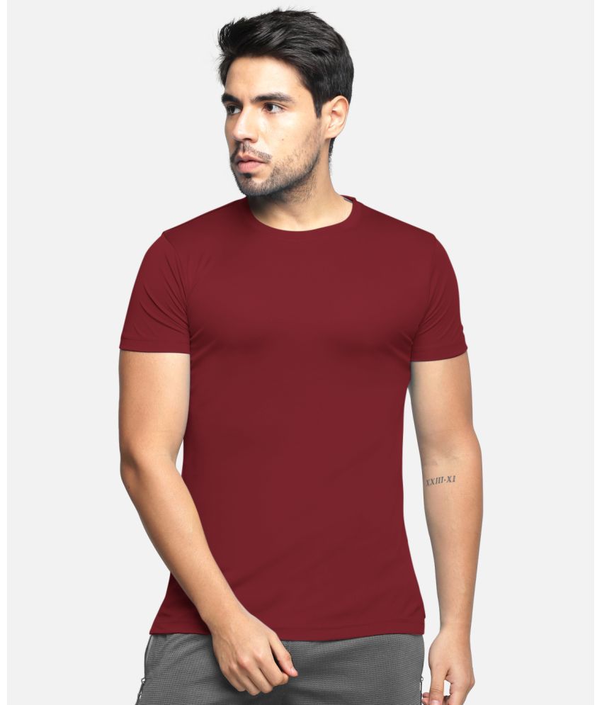     			BULLMER - Maroon Cotton Blend Regular Fit Men's T-Shirt ( Pack of 1 )