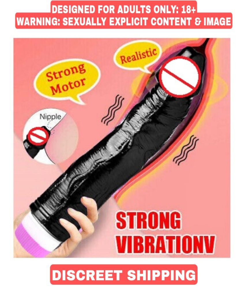     			9" Long & Soft Sexy Real Felling BLACK Colored Vibrating Dildo For Sexy Girls Vagina - By KAMAHOUSE