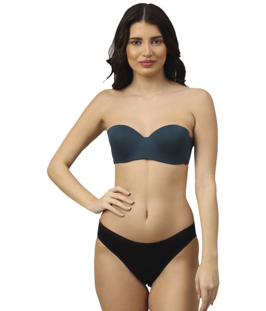     			PrettyCat Polyester Women's Bra & Panty Set ( Green )