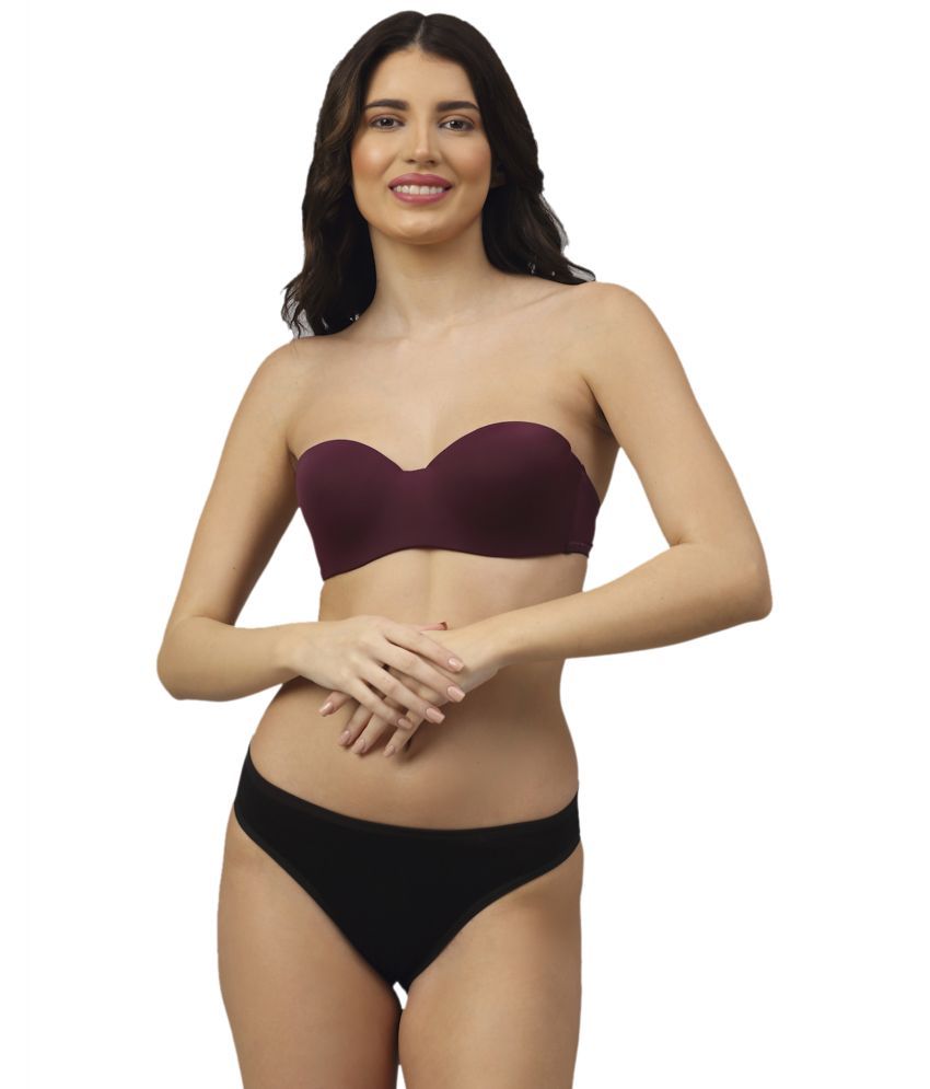     			PrettyCat Polyester Women's Bra & Panty Set ( Wine )