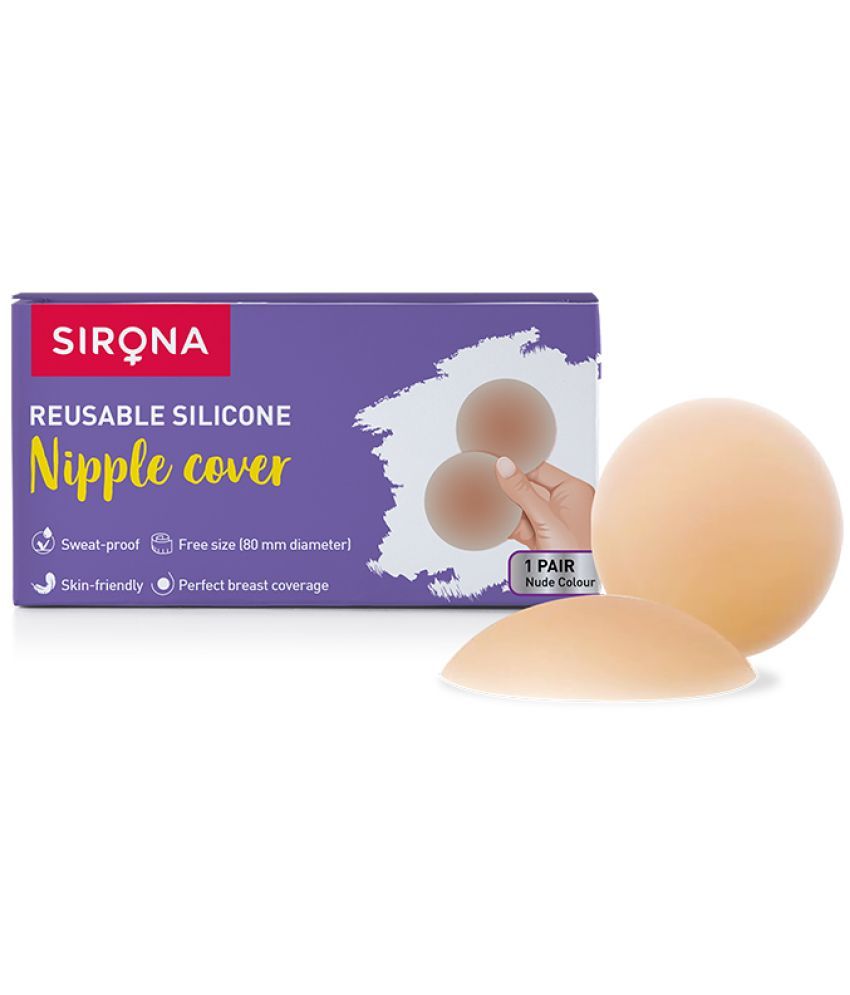     			Sirona Reusable and Invisible Silicon Nipple Covers for Women | Adhesive Silicone Breast Pads