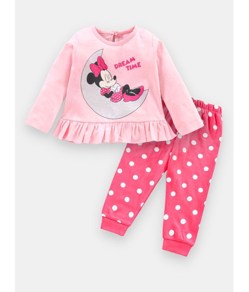     			mustmom - Pink Cotton Blend Baby Girl Top & Trouser ( Pack of 1 )