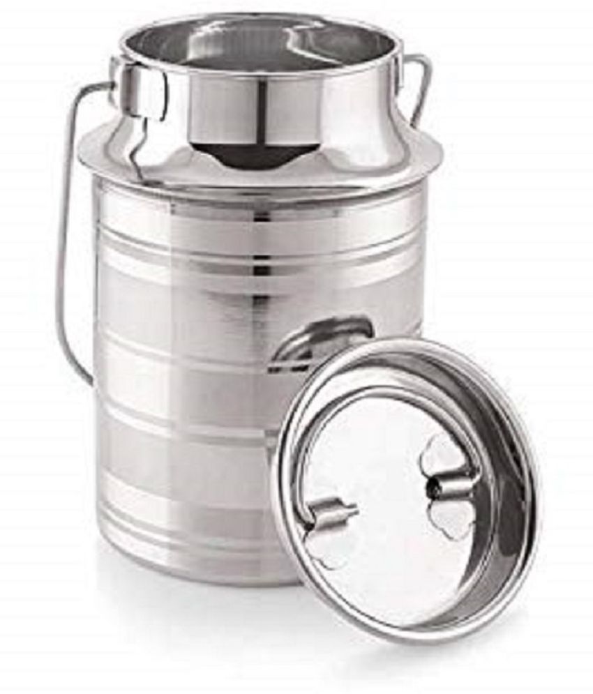     			AQUIRIOS - Steel Silver Milk Container ( Set of 1 )