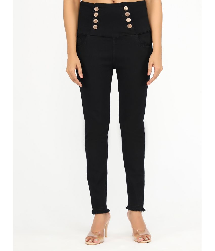     			AngelFab - Black Denim Skinny Fit Women's Jeans ( Pack of 1 )