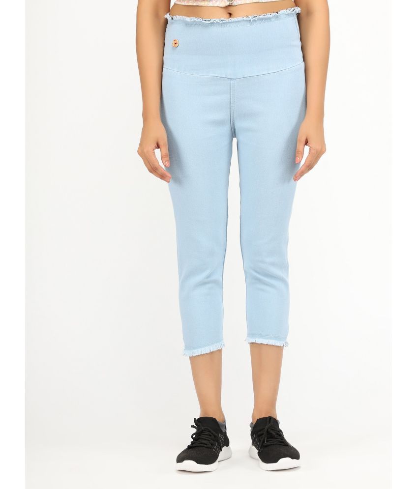     			AngelFab Denim Capris - Blue