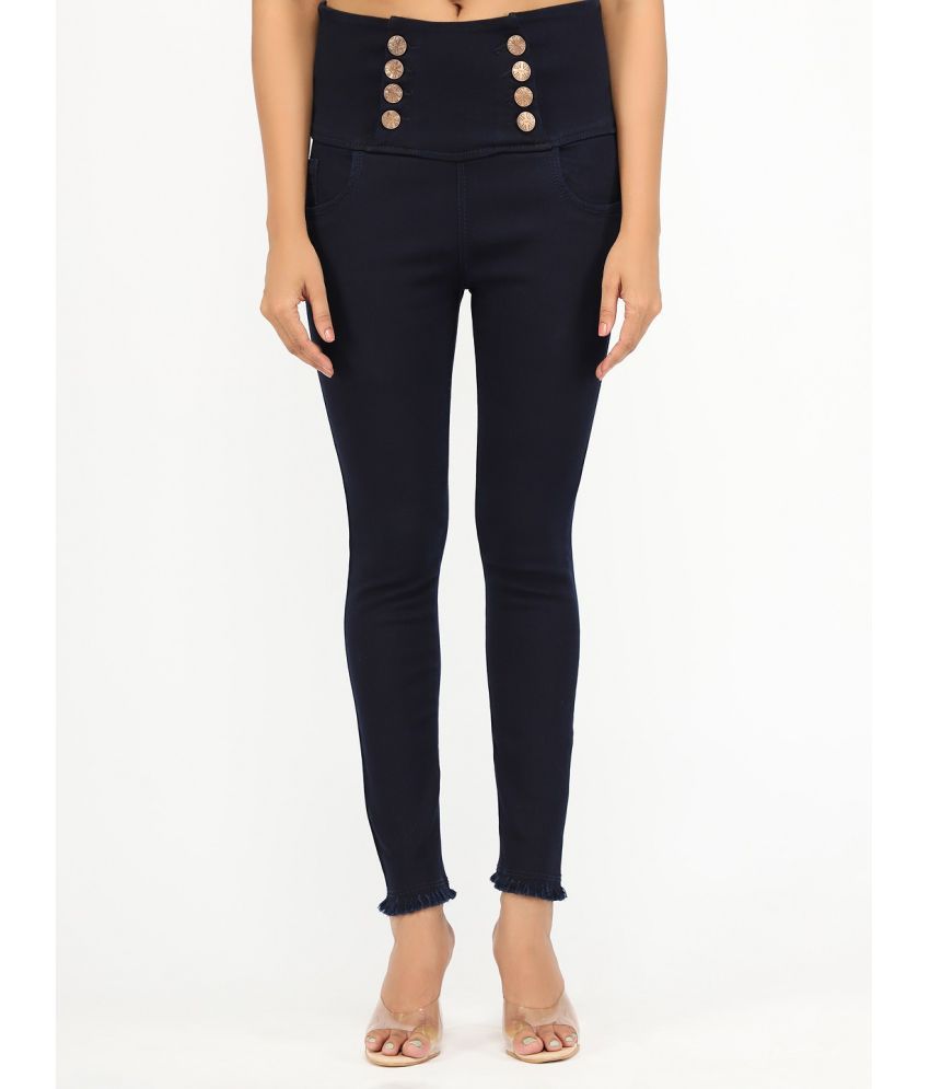     			AngelFab - Navy Blue Denim Skinny Fit Women's Jeans ( Pack of 1 )