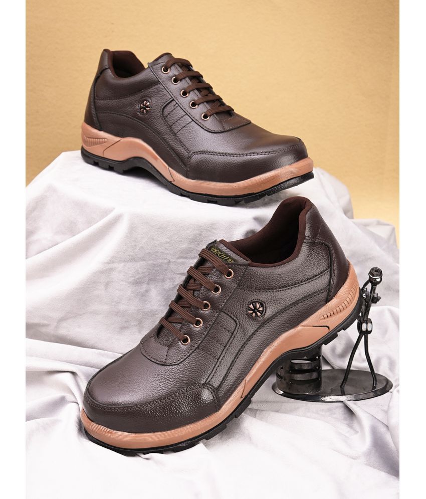     			Enrich Field Mid Ankle Brown Safety Shoes