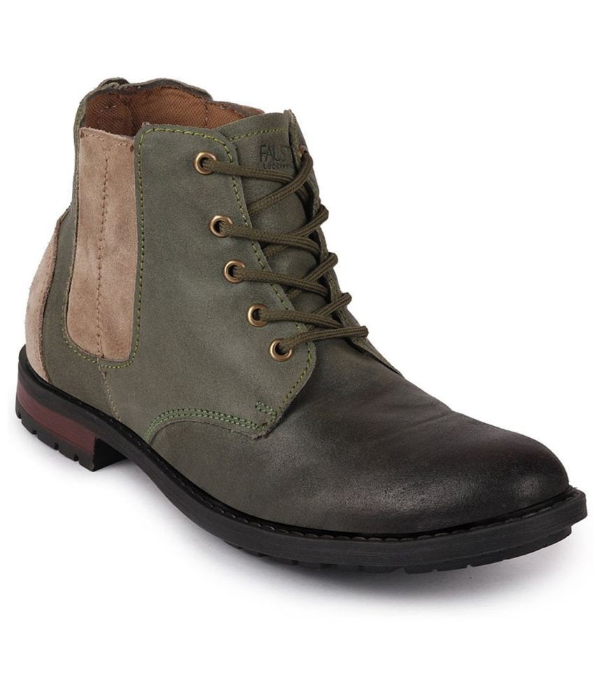     			Fausto - Olive Men's Chelsea Boots