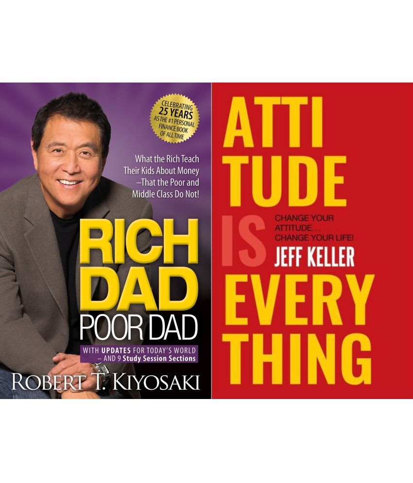     			Rich Dad Poor Dad (25th Anniversary Edition) +Attitude Is Everything (English, Paperback)