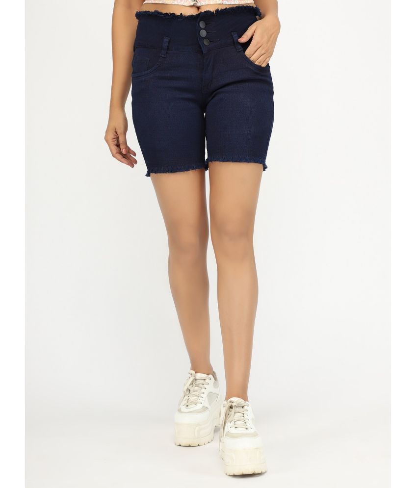     			AngelFab Denim Cut-Offs - Navy