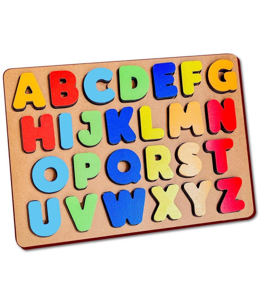     			Mini Leaves Wooden Alphabet Puzzle for Toddlers Chunky Uppercase Letters ABC Puzzles Board Learning Educational for Preschools Boys and Girls