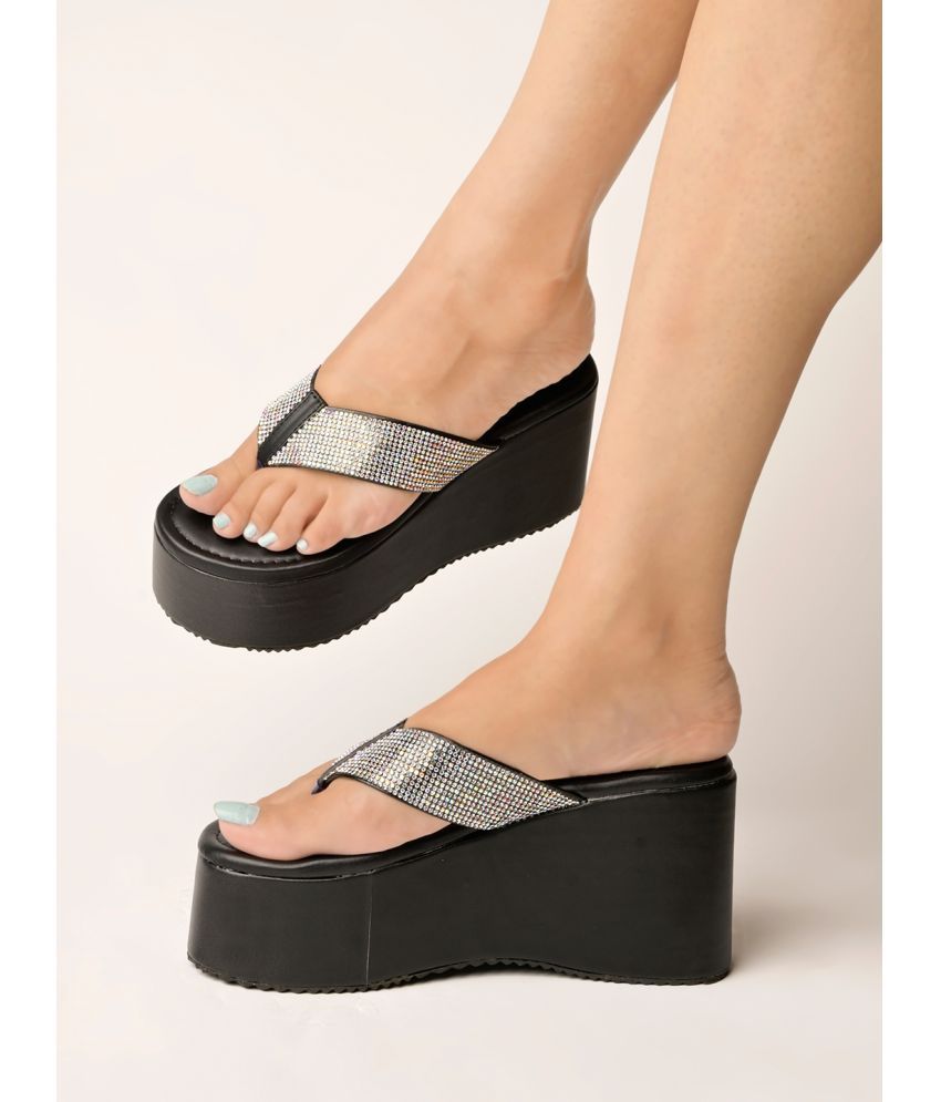     			Shoetopia - Black Women's Slip On Heels