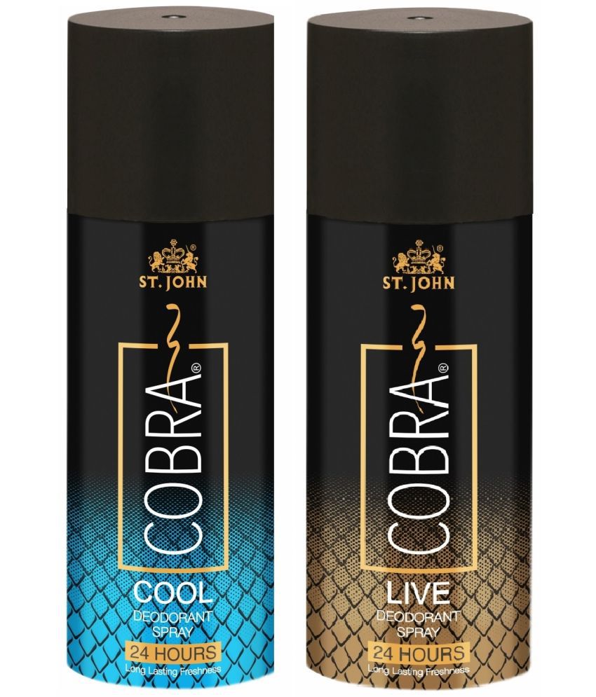     			St. John - Long Lasting Live & Cool 150ml Each Deodorant Spray for Men 150 ml ( Pack of 2 )
