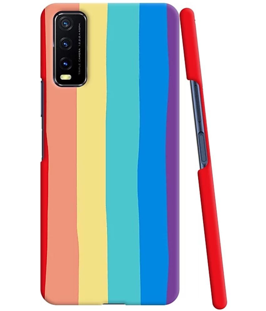     			T4U THINGS4U - Multicolor Printed Back Cover Polycarbonate Compatible For Vivo Y12s ( Pack of 1 )