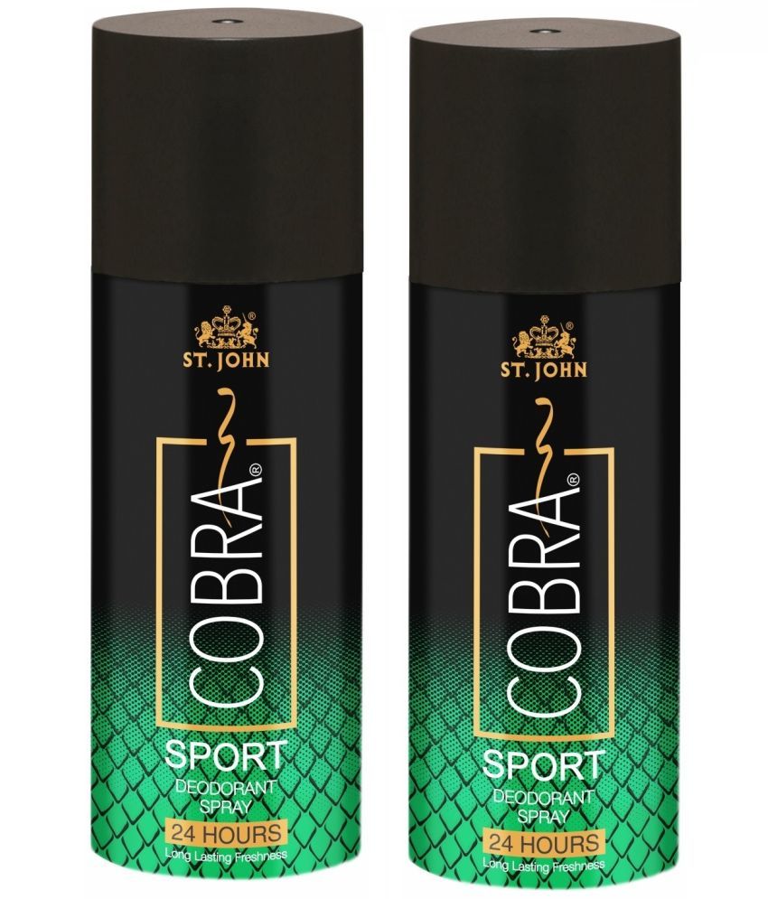     			ST.JOHN Cobra Sport Deodorant Spray for Men 150ml Each (300ml) Pack of 2