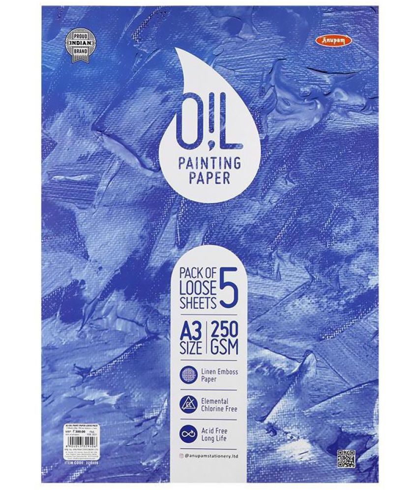     			ANUPAM A3 Oil Paint Paper Loose Pack Sketch Pad (5 Sheets)