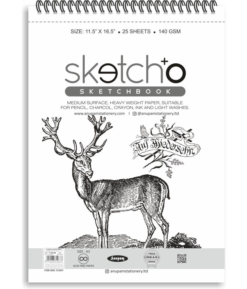     			ANUPAM Sketcho_SKETCH_Book_A3_25SHT Sketch Pad (25 Sheets)