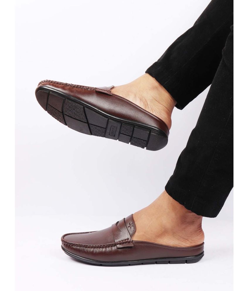     			Fausto - Brown Men's Slip-on Shoes