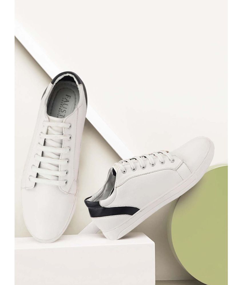     			Fausto - White Men's Sneakers