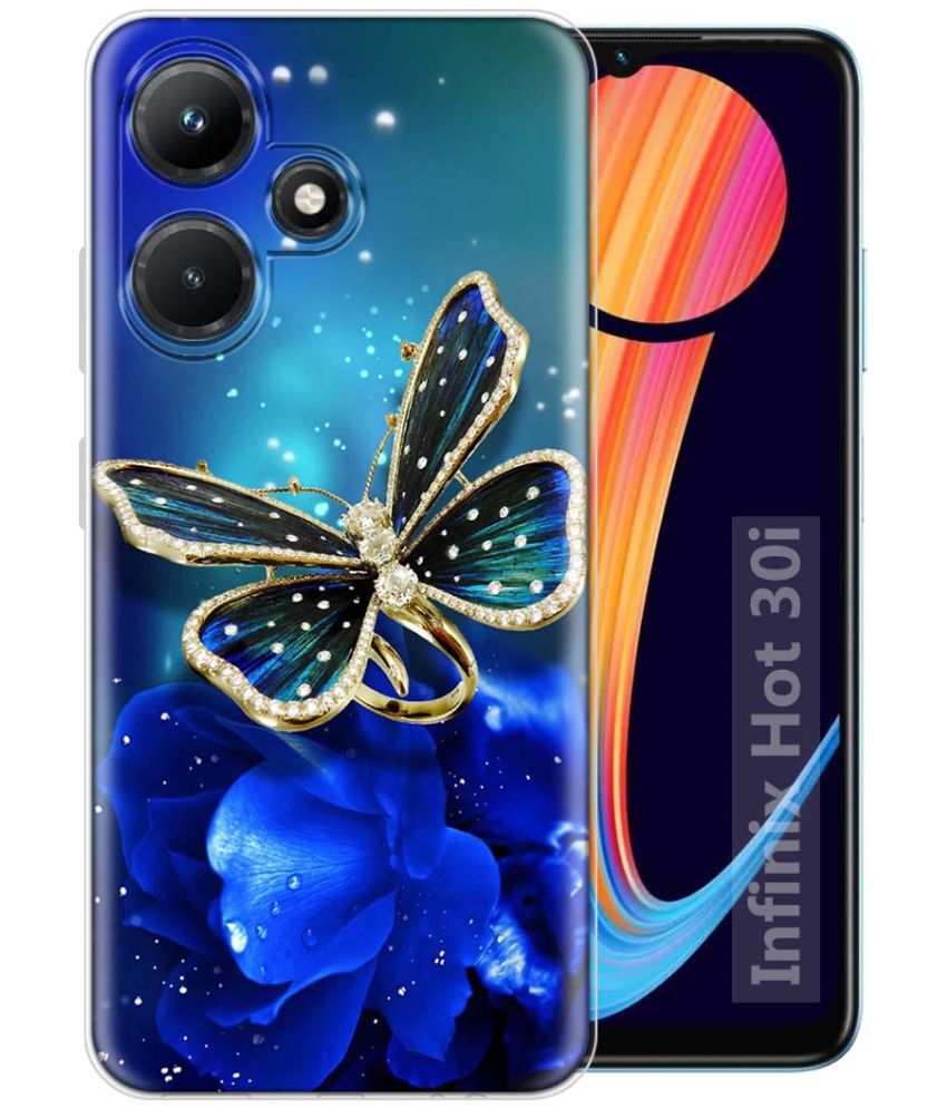     			NBOX - Multicolor Printed Back Cover Silicon Compatible For Infinix Hot 30i ( Pack of 1 )