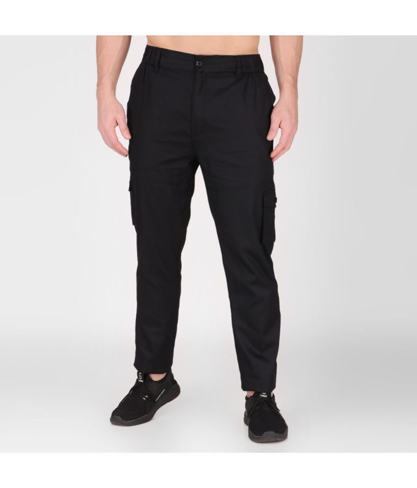     			AADHAR Black Regular Cargos ( Pack of 1 )