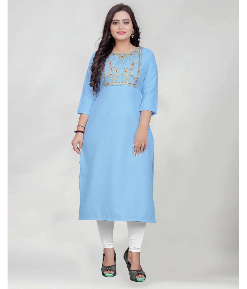     			BROTHERS DEAL - Multicolor Cotton Blend Women's Straight Kurti ( Pack of 1 )