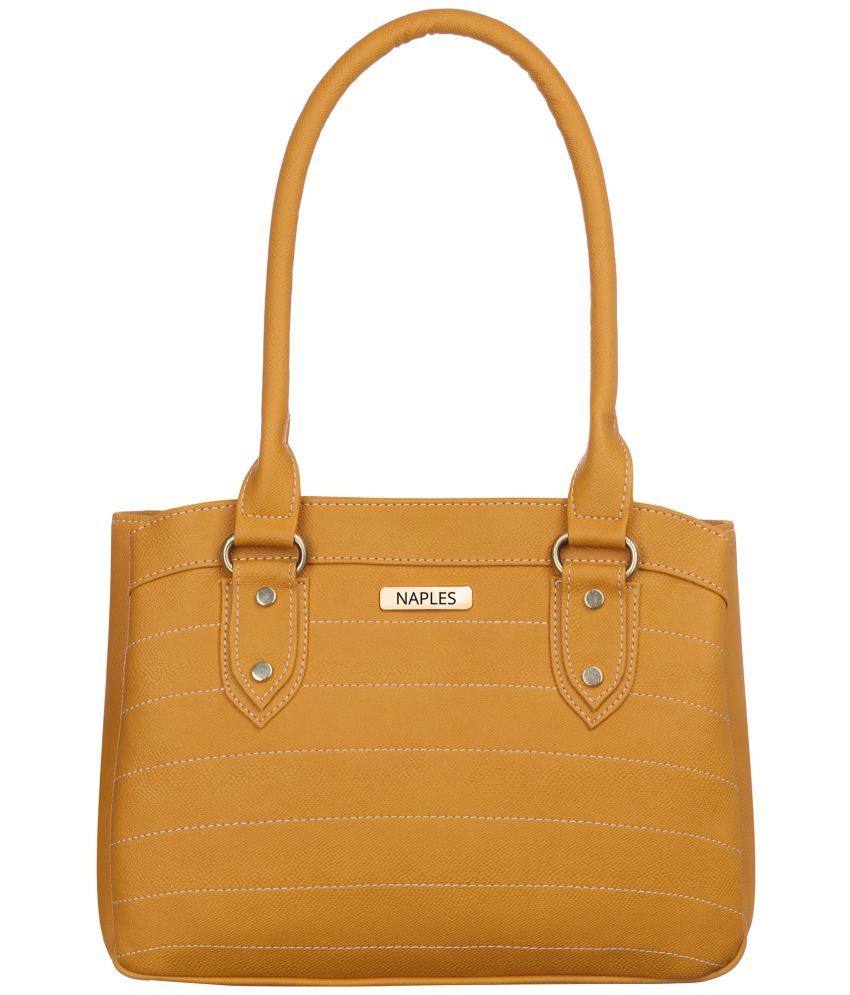     			Naples - Yellow PU Shoulder Bag