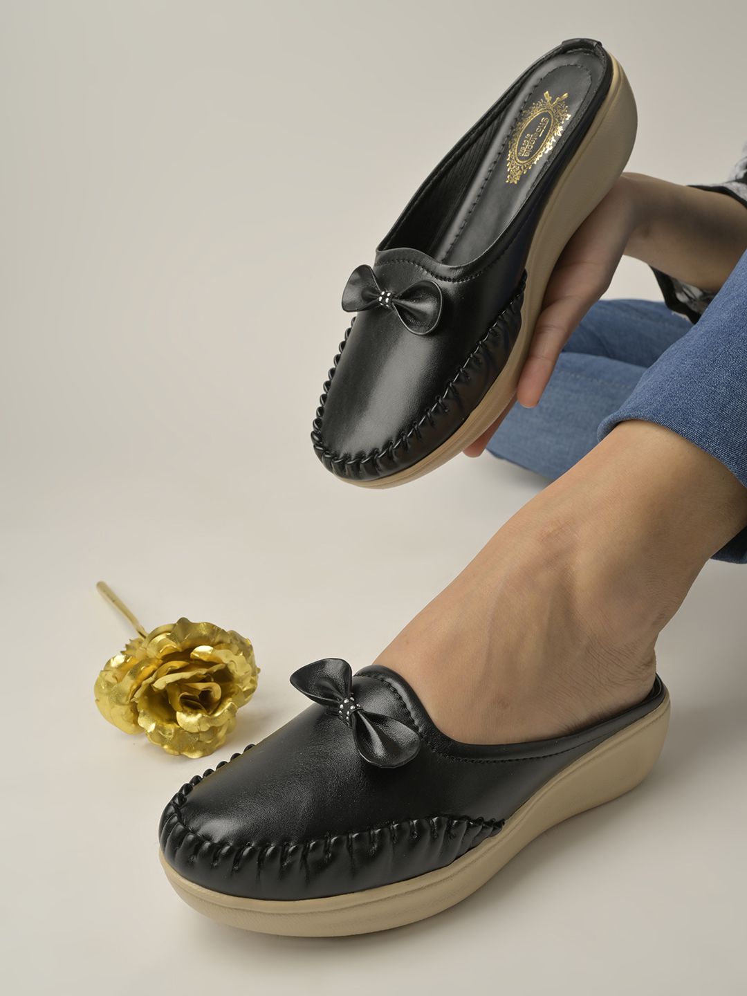     			Shoetopia - Black Women's Mules Shoes