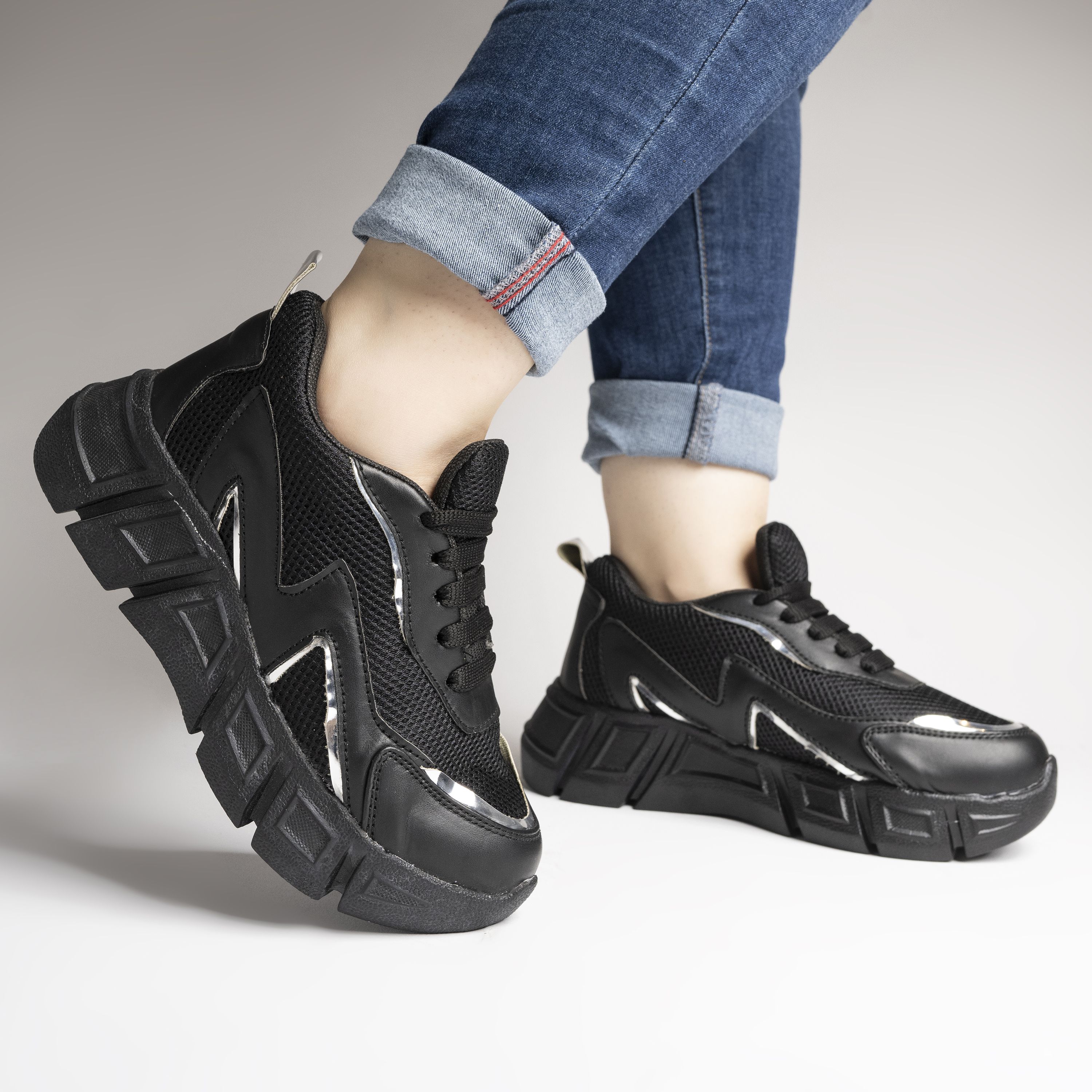     			Shoetopia - Black Women's Running Shoes