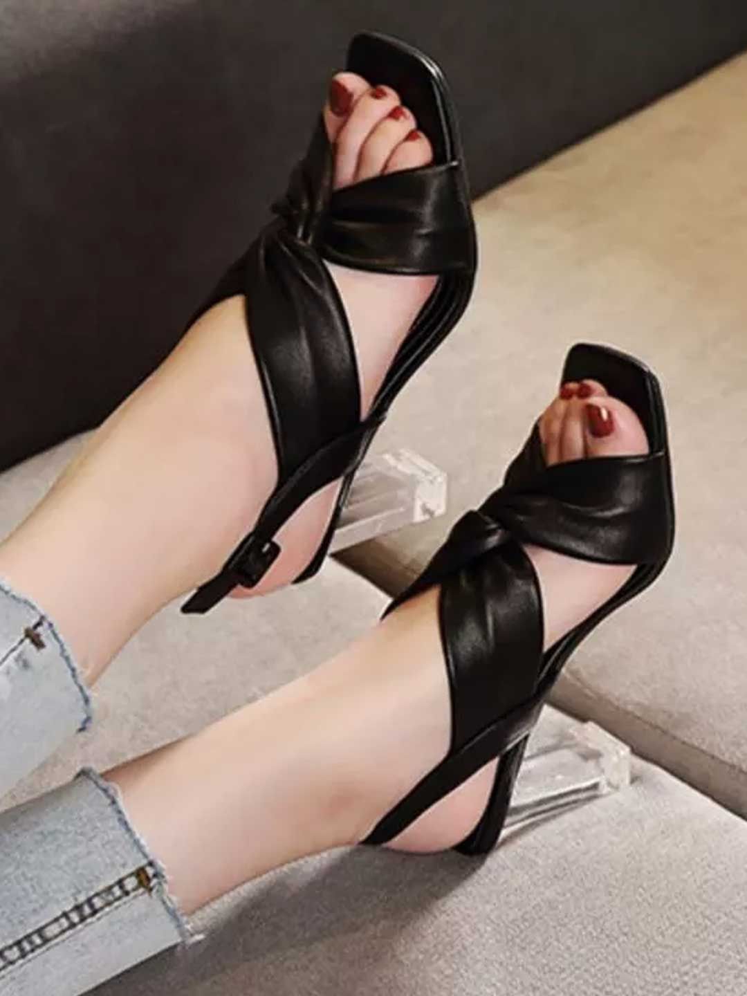     			Shoetopia - Black Women's Sandal Heels