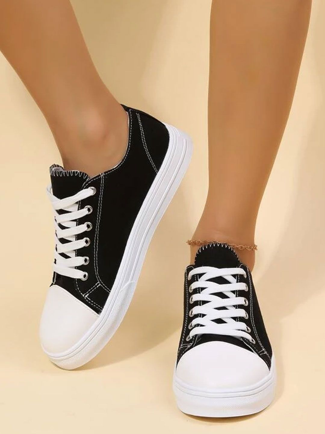     			Shoetopia - Black Women's Sneakers