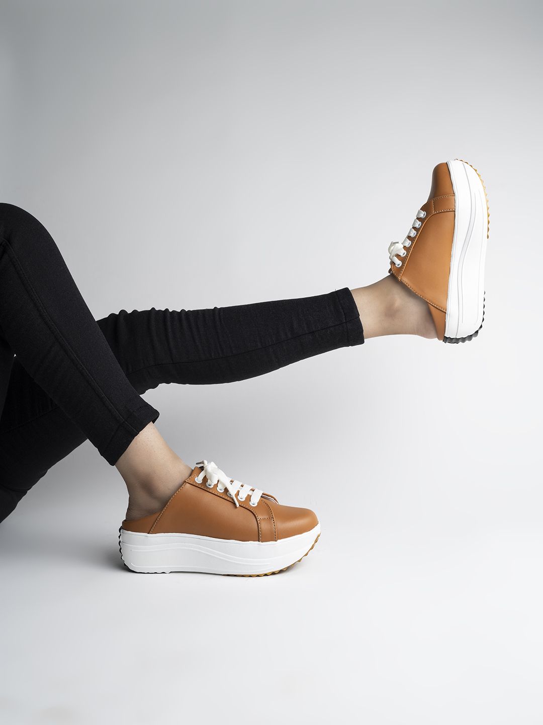     			Shoetopia - Brown Women's Sneakers