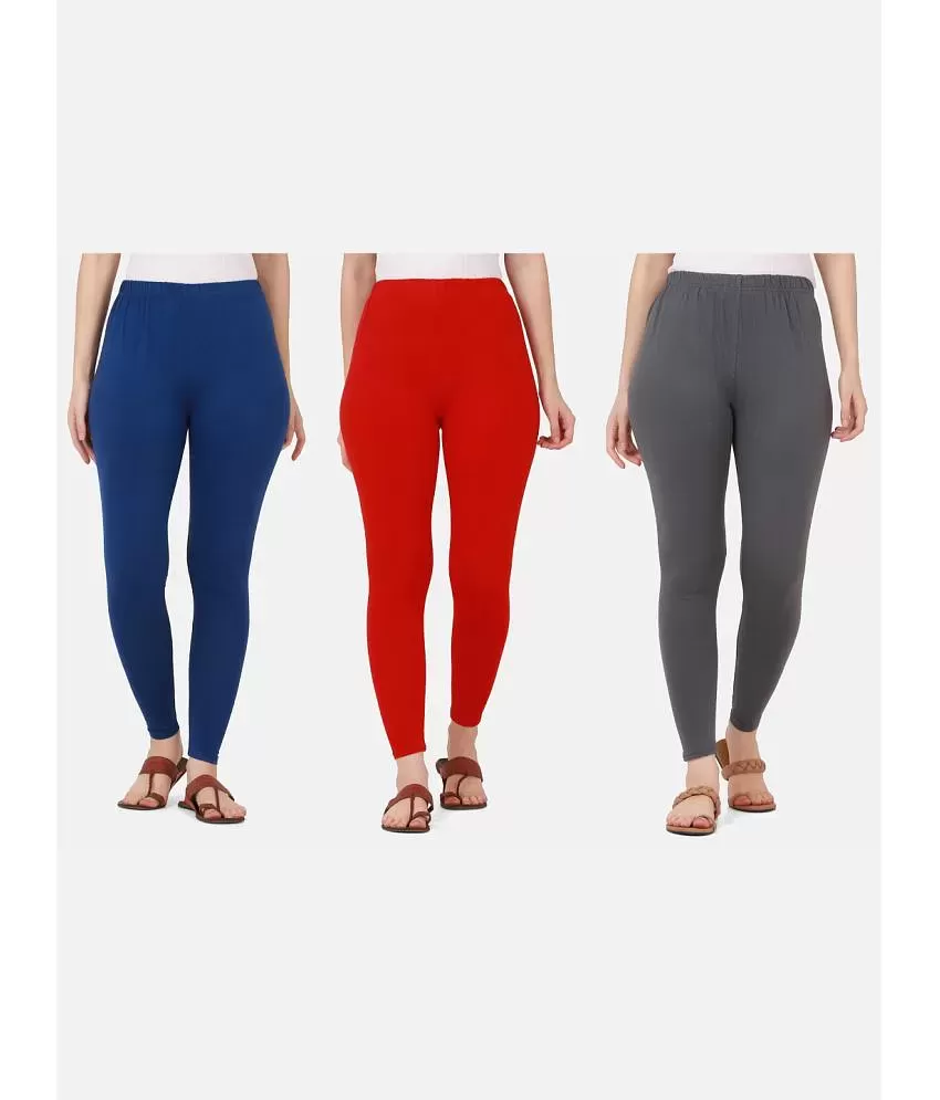 Buy Stylish Multicoloured Polycotton Leggings For Women (Pack of 2) Online  In India At Discounted Prices