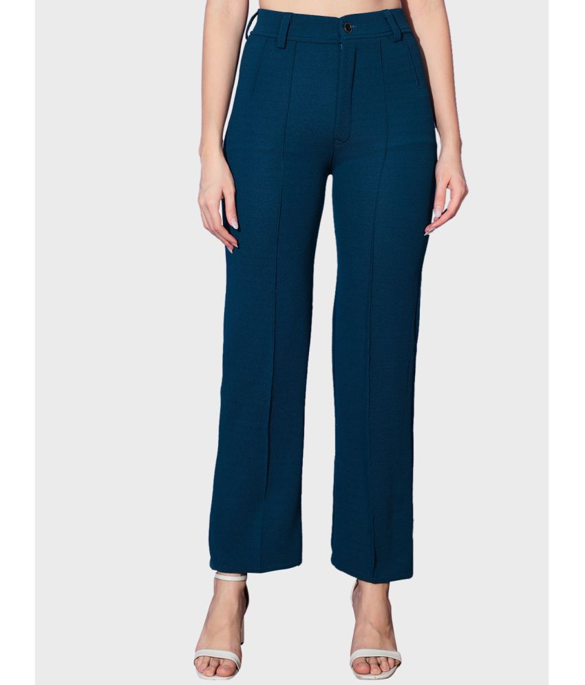    			BuyNewTrend - Blue Cotton Blend Regular Women's Formal Pants ( Pack of 1 )
