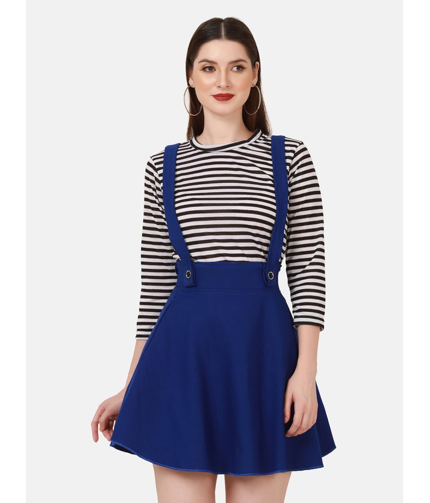     			BuyNewTrend - Blue Cotton Blend Women's Straight Skirt ( Pack of 1 )