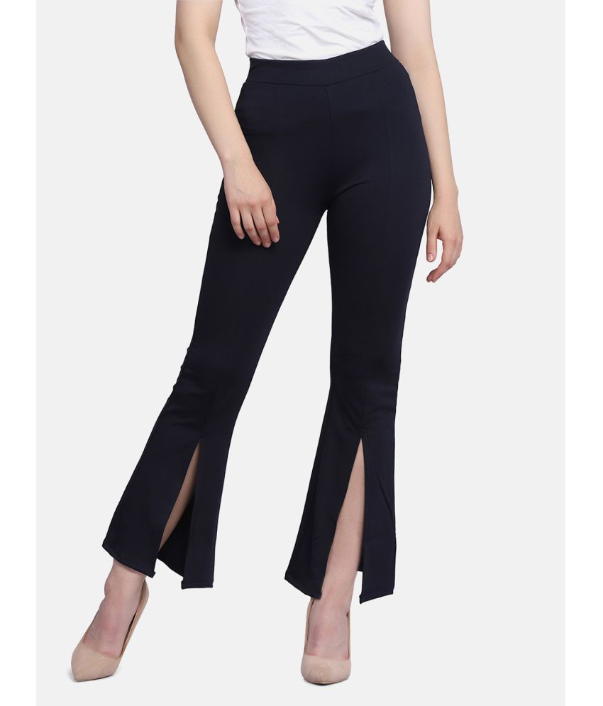     			BuyNewTrend - Navy Lycra Slim Women's Slit Pants ( Pack of 1 )