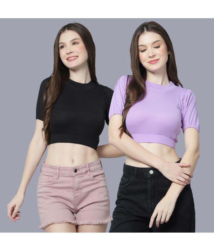     			Diaz - Multicolor Cotton Regular Fit Women's T-Shirt ( Pack of 2 )
